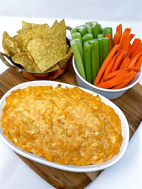 the-best-healthy-buffalo-chicken-dip-recipe-just-5 image