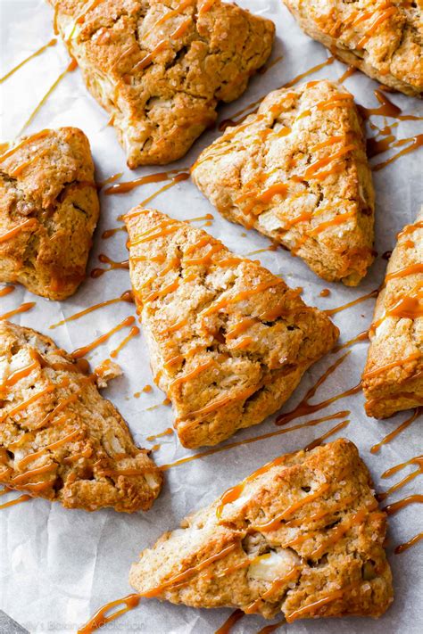caramel-apple-cinnamon-scones-sallys-baking-addiction image