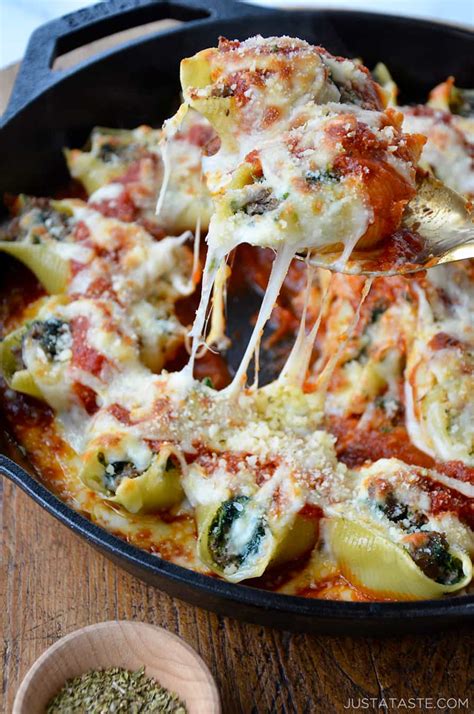 stuffed-shells-with-meat-cheese-and-spinach-just-a-taste image