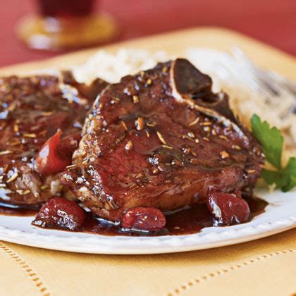 cherry-glazed-pan-seared-lamb-chops-recipe-myrecipes image
