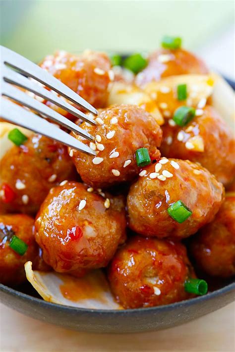 sweet-and-sour-meatballs-best-easy-recipe-rasa image