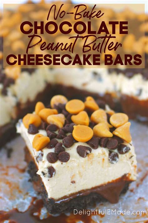 chocolate-peanut-butter-cheesecake-bars-easy-no image