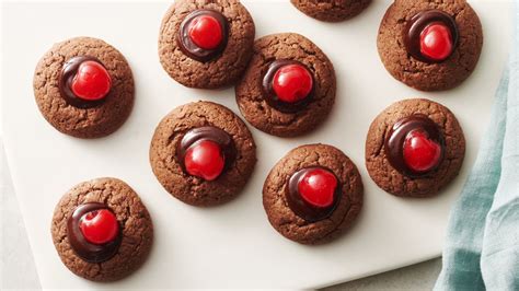 chocolate-cherry-thumbprint-cookies image