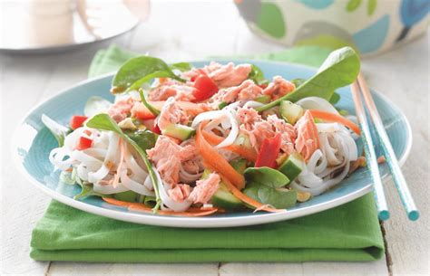 salmon-noodle-salad-healthy-food-guide image