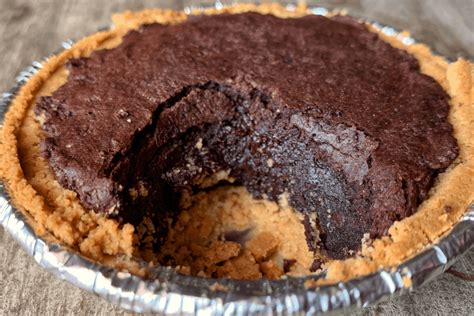 high-protein-peanut-butter-fudge-brownie-pie-for-one image