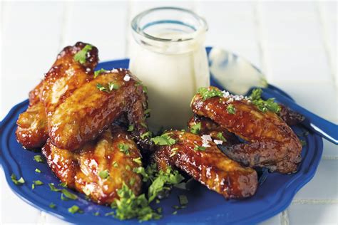 easy-sticky-wings-recipe-with-blue-cheese-sauce image