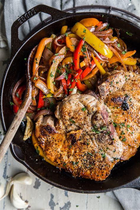 skillet-pork-chops-with-sweet-and-sour-peppers image