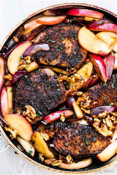pork-chops-with-caramel-apples-the-endless-meal image