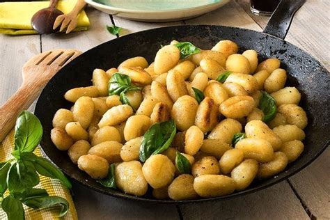 pan-fried-gnocchi-with-butter-basil-authentic-italian image
