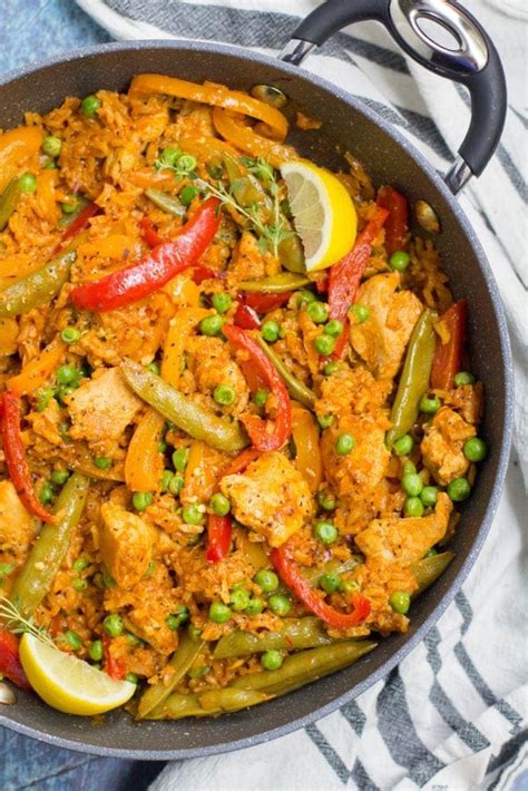 easy-one-pan-chicken-paella-recipe-the-clean-eating image