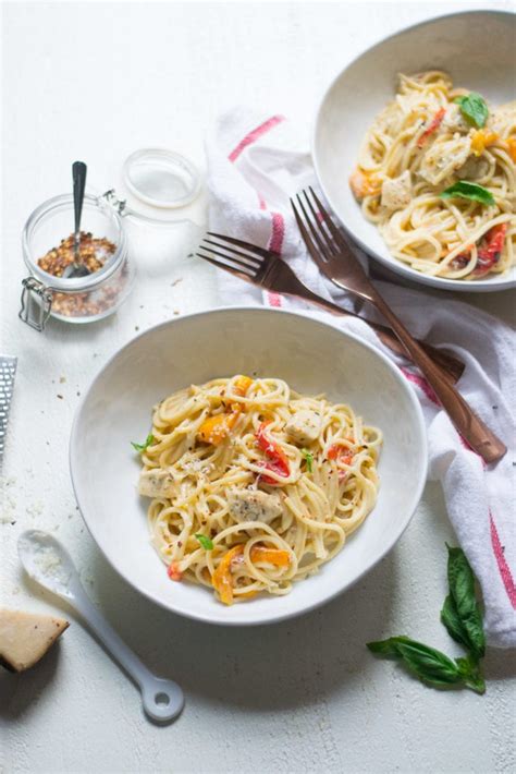 creamy-chicken-and-roasted-red-pepper-spaghetti image