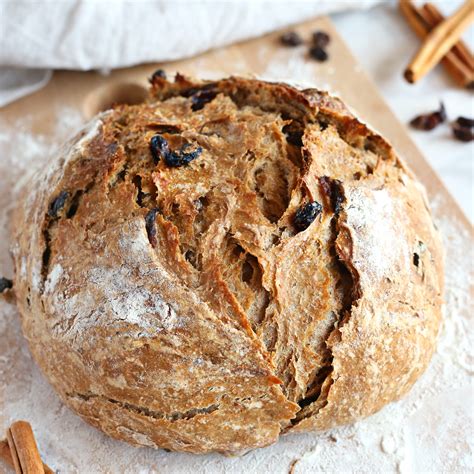 easy-no-knead-cinnamon-raisin-artisan-bread-the-busy image