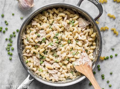 creamy-tuna-pasta-with-peas-budget-bytes image