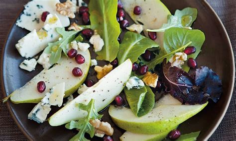 pear-salad-with-blue-cheese-walnuts-and-pomegranate image