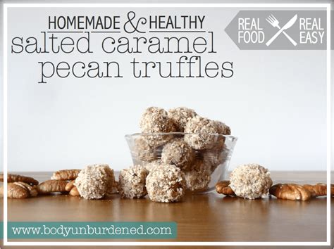 homemade-healthy-salted-caramel-pecan-truffles image