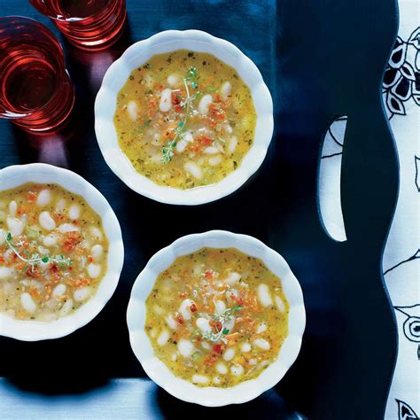 white-bean-soup-with-bacon-and-herbs-recipe-food-wine image