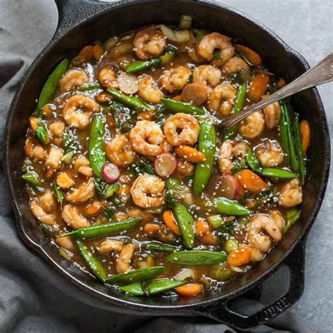 easy-sesame-ginger-shrimp-stir-fry-recipe-healthy image