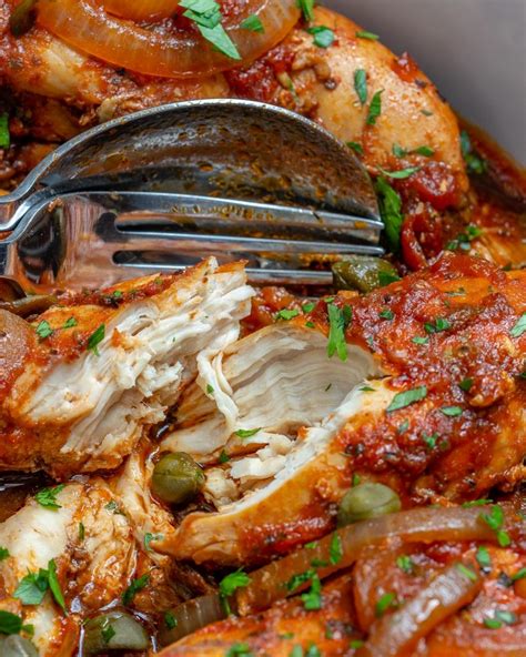 crockpot-chicken-in-tomato-caper-sauce-clean-food image