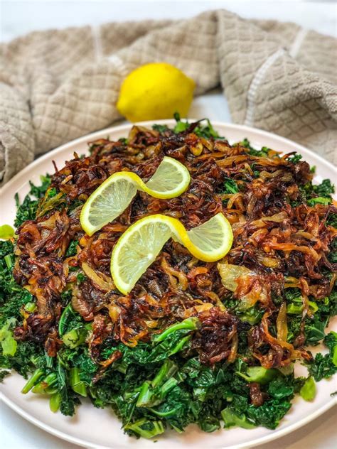 kale-salad-with-caramelized-onions-tastegreatfoodie image