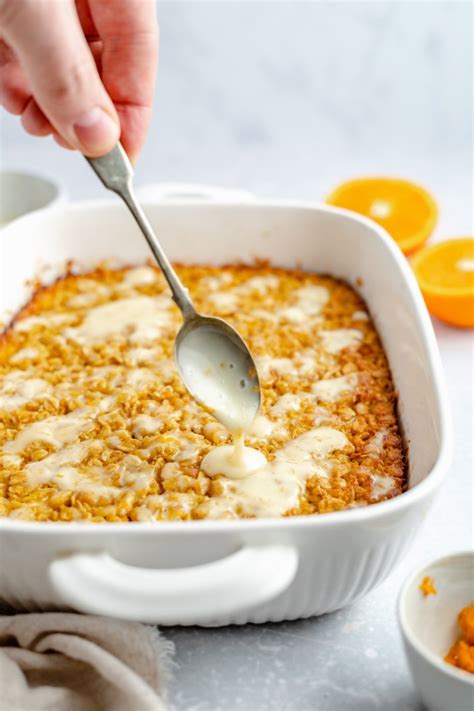orange-creamsicle-baked-oatmeal-ambitious-kitchen image
