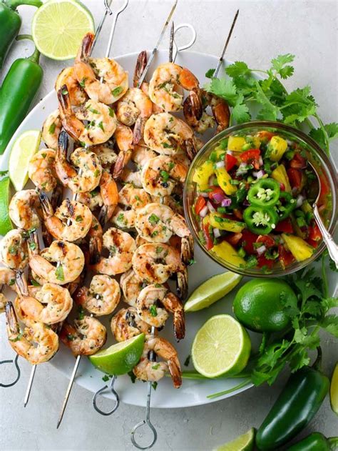 cilantro-lime-grilled-shrimp-with-pineapple-salsa image