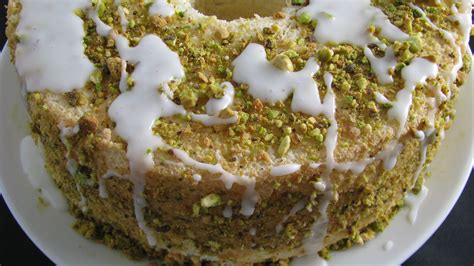 lime-angel-food-cake-with-pistachios-and-lime-glaze image