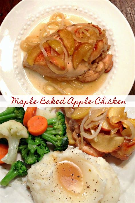 maple-baked-apple-chicken-5-ingredients-sweet image