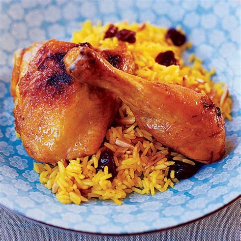 persian-roasted-chicken-with-dried-cherry-saffron-rice image