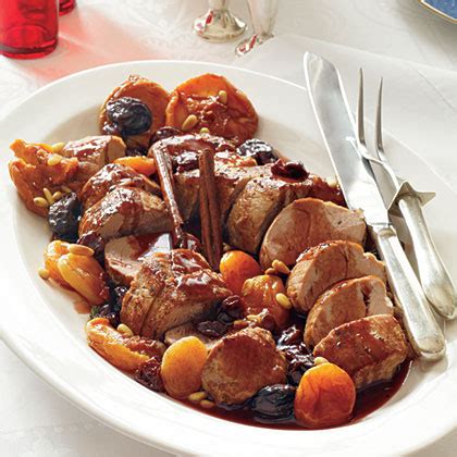 roasted-pork-with-dried-fruit-and-port-sauce-myrecipes image