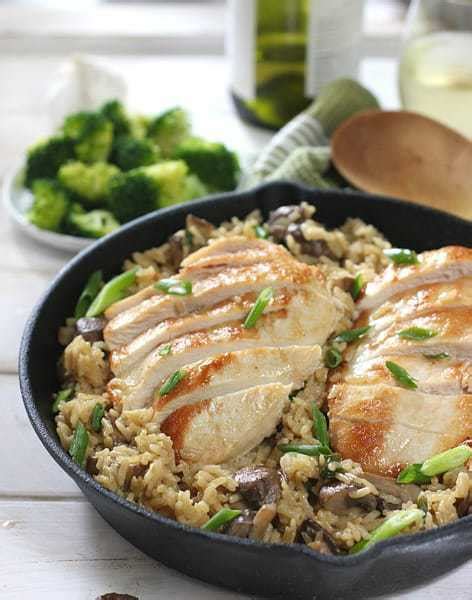 creamy-one-pot-chicken-rice-and-mushrooms image