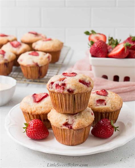 strawberry-muffins-recipe-little-sweet-baker image
