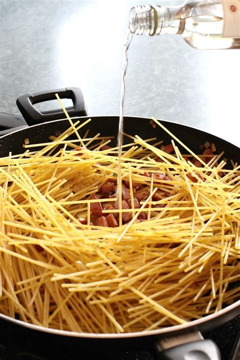 ham-and-bean-skillet-spaghetti-recipe-girl image