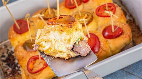 cheesy-roast-beef-casserole-sliders-sunny-anderson image