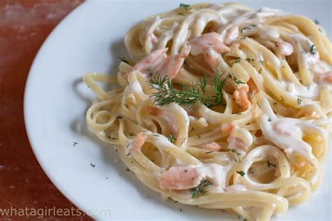 pasta-smoked-salmon-and-dill-cream-sauce-what-a-girl image