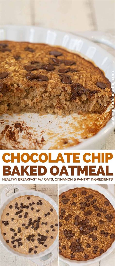 chocolate-chip-baked-oatmeal-cooking-made-healthy image