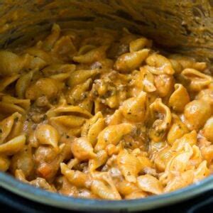 instant-pot-creamy-shells-and-beef-spicy-southern image