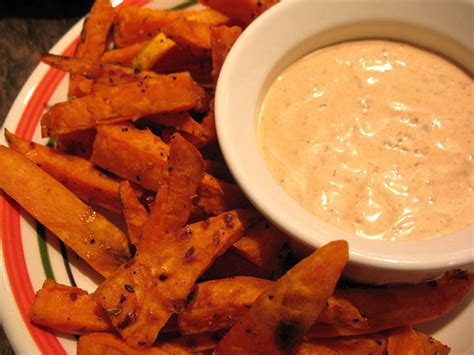 sweet-potato-oven-fries-with-spicy-chipotle-dip image