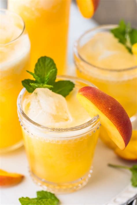peach-lemonade-peach-cocktail-or-nonalcoholic-the image