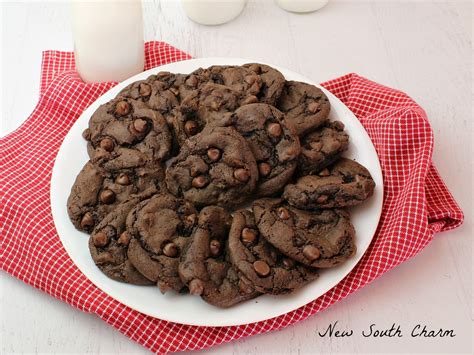 triple-chocolate-chip-cake-mix-cookies-new-south image