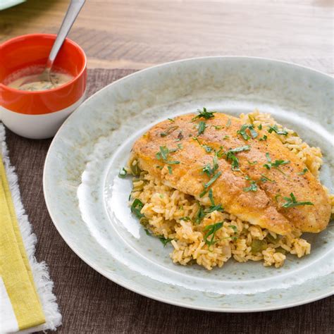crispy-cajun-catfish-with-dirty-rice-spicy-remoulade image