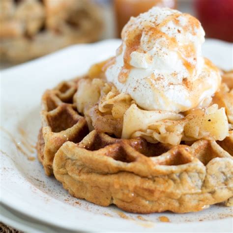 cinnamon-apple-pie-waffles-with-caramel-swirl image