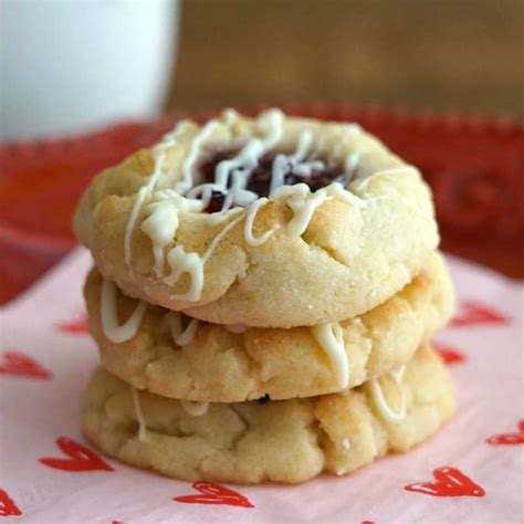 raspberry-thumbprint-cookies-easy-cake-mix-cookie image