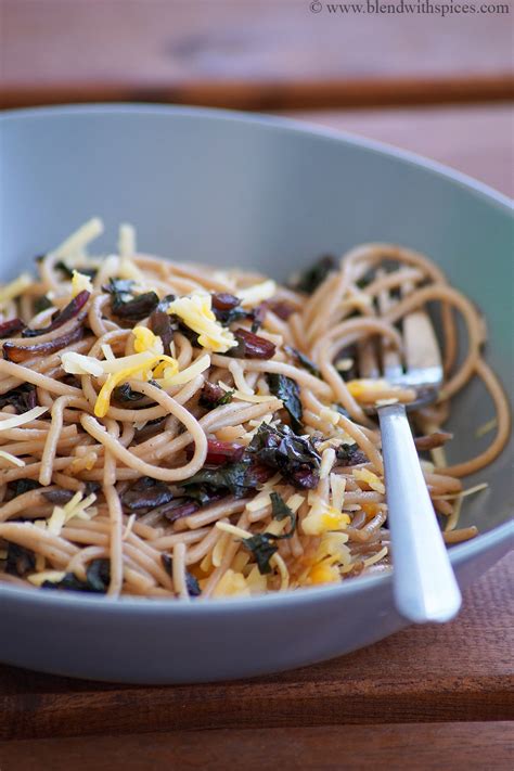 beet-greens-spaghetti-recipe-blend-with-spices image