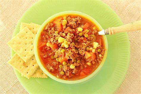 school-lunchroom-hamburger-soup-syrup-and-biscuits image