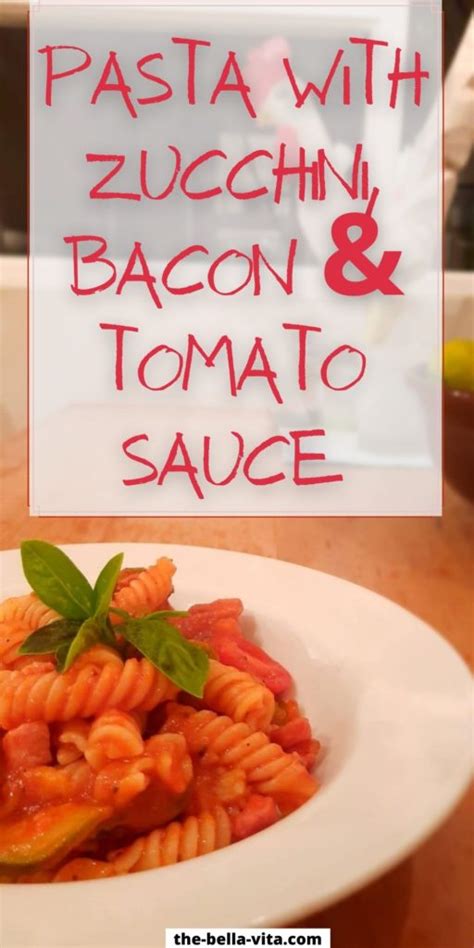 authentic-pasta-with-zucchini-bacon-tomato-sauce image