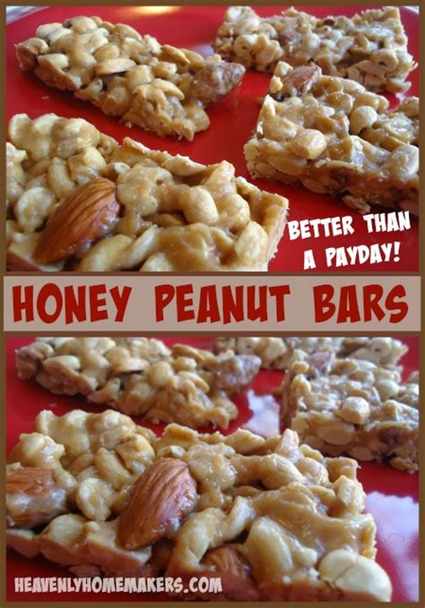 honey-peanut-bars-like-a-healthy-payday-candy-bar image