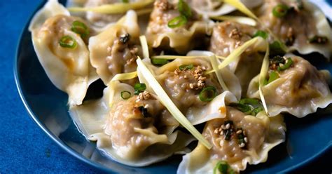 best-homemade-pork-wontons-with-soy-sesame-dipping-sauce image