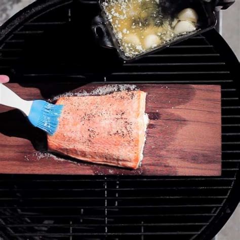 buttered-plank-smoked-salmon-bush-cooking image