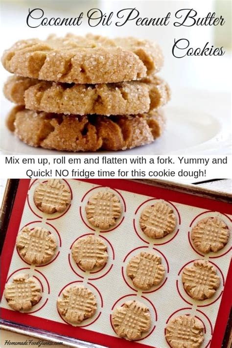 coconut-oil-peanut-butter-cookies-homemade-food image
