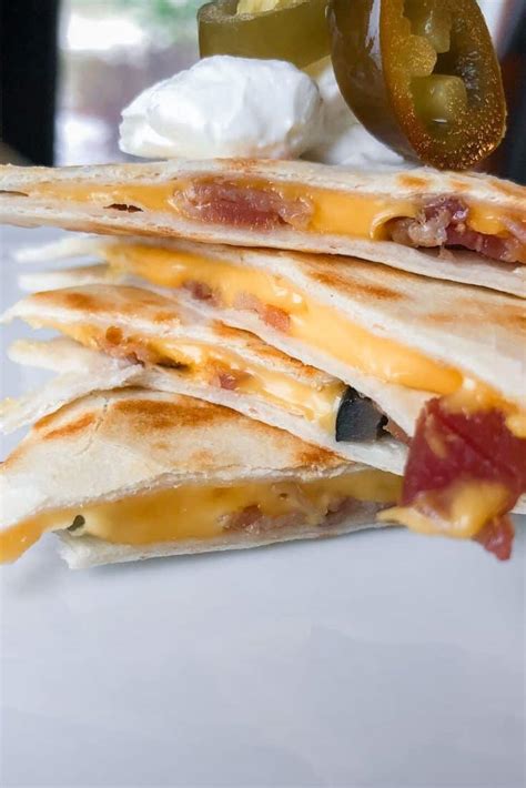 bacon-quesadillas-with-cheese-green-chiles-easy image